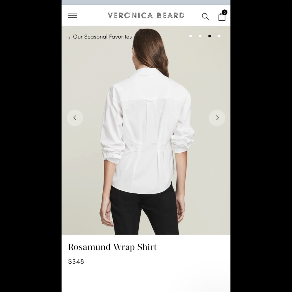2022 spring Veronica Beard Rosamund Wrap Shirt - Picture 2 of 6